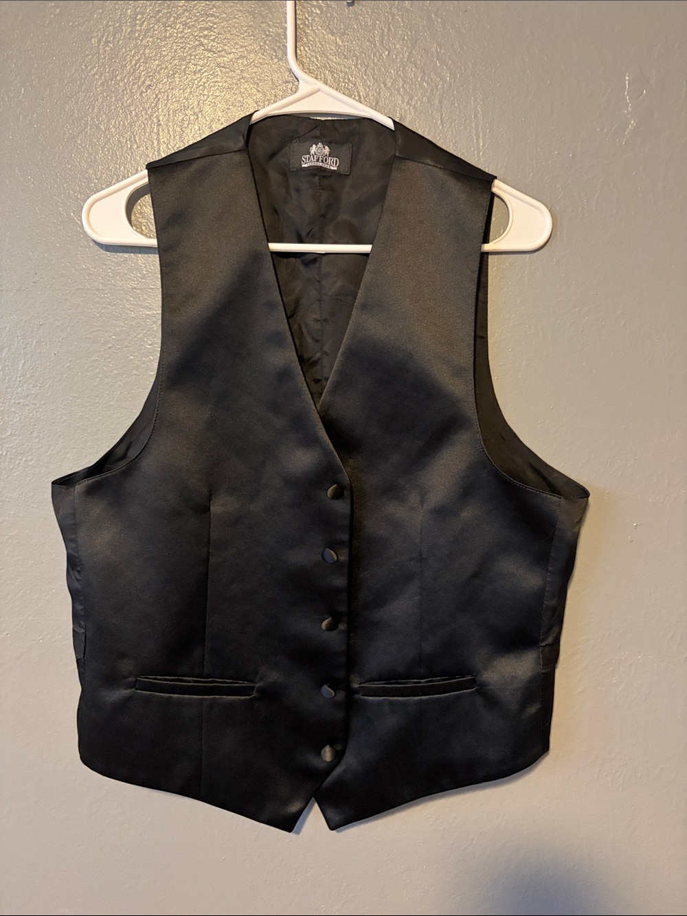 Stafford Black Men's Dress Vest